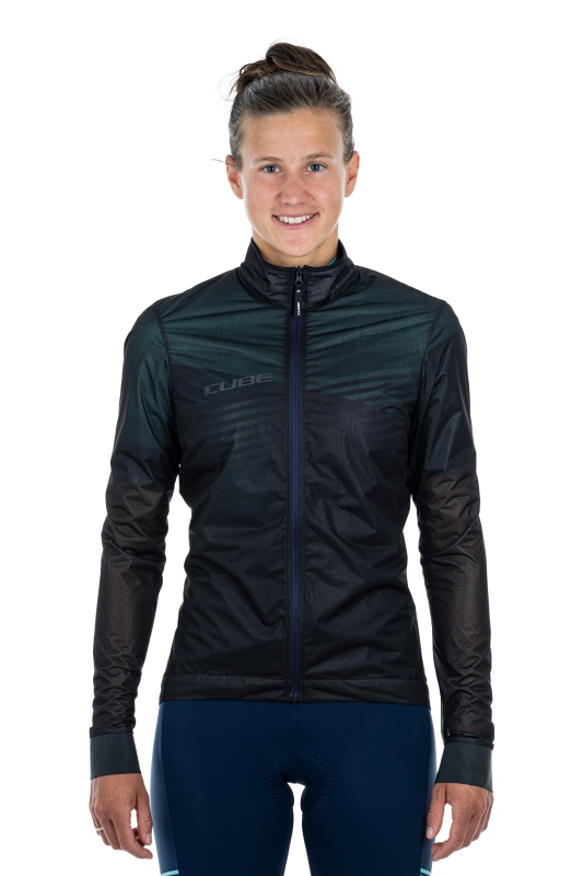 Cube Teamline Damen Fahrrad Windjacke schwarz 2026