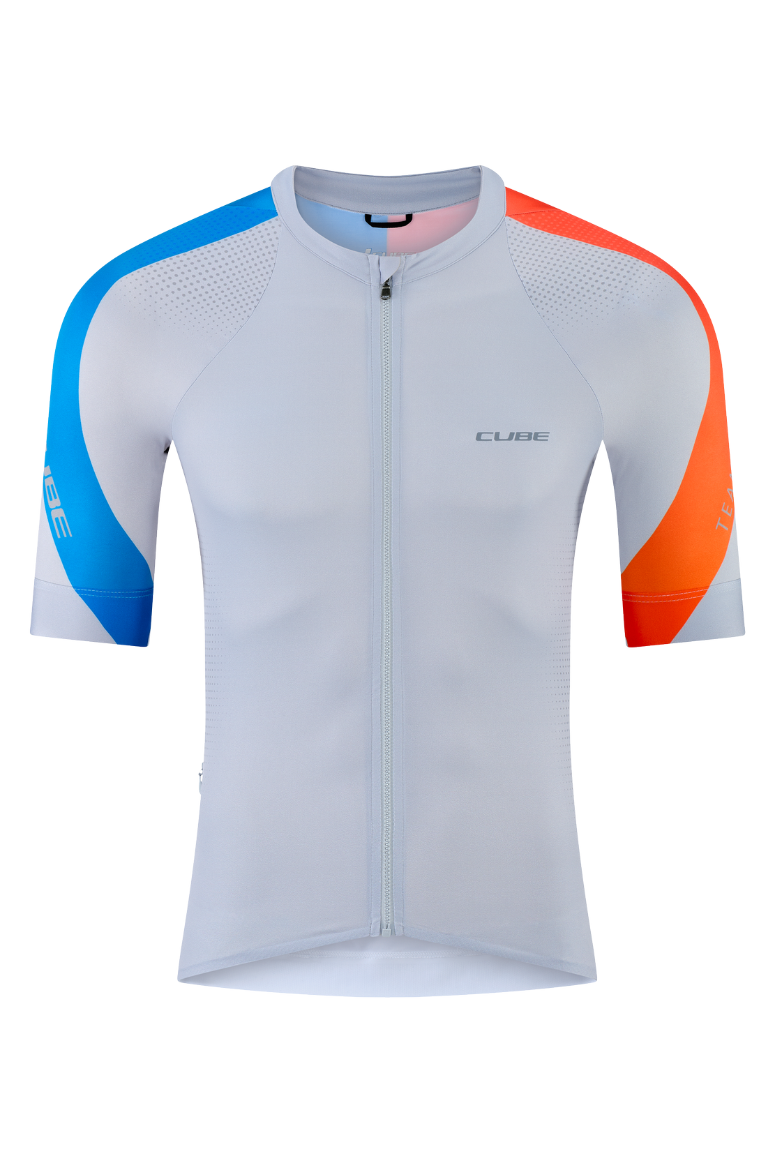 Cube Road / XC Teamline Fahrrad Trikot kurz weiß/orange 2027