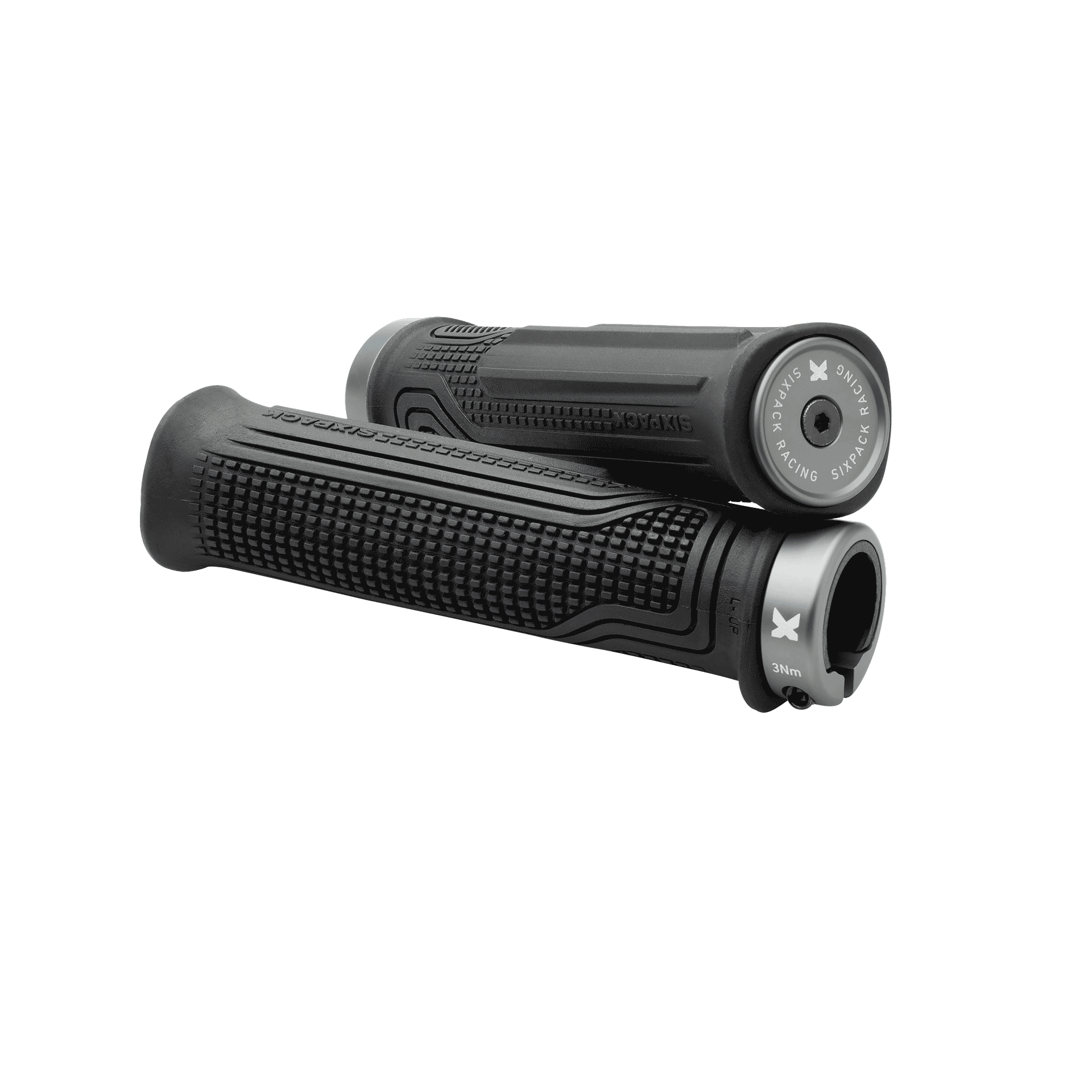Sixpack Millenium AL Lock-On Fahrradgriffe schwarz/titanfarben