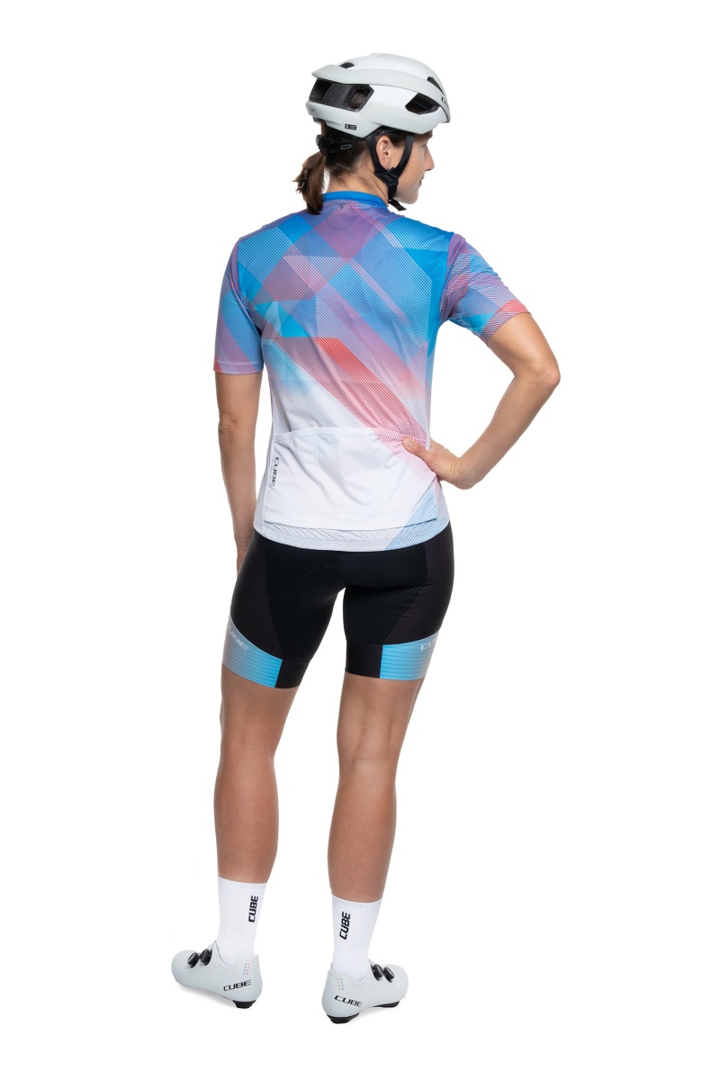 Cube Cmpt Teamline Damen Fahrrad Trikot kurz weiß 2026