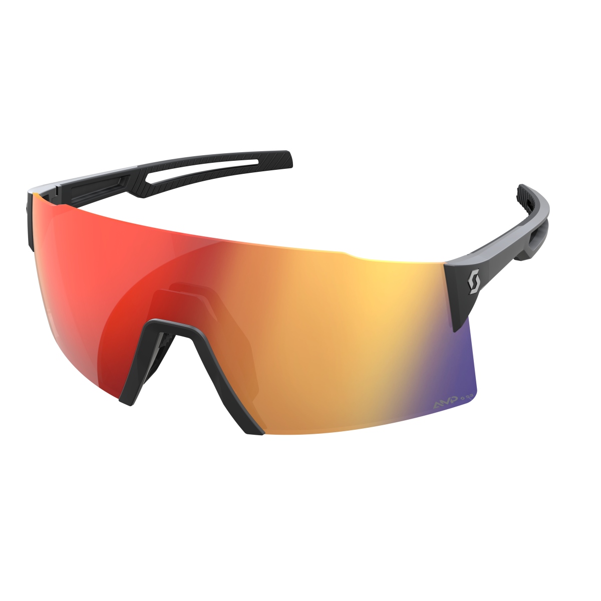 Scott Stride Compact AMP Wechselscheiben Fahrrad Brille schwarz/rot chrome