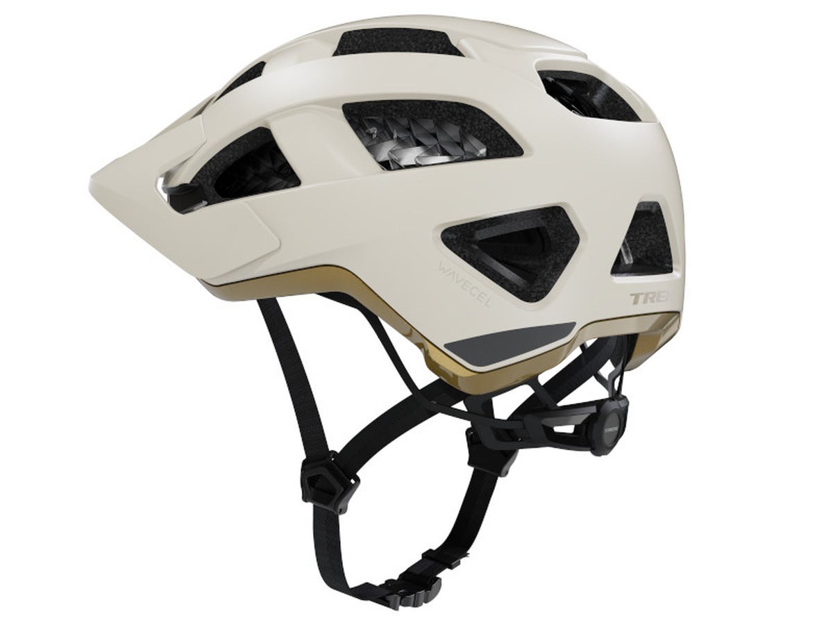 Bontrager Quantum WaveCel MTB Fahrrad Helm matt beige / goldfarben 2026