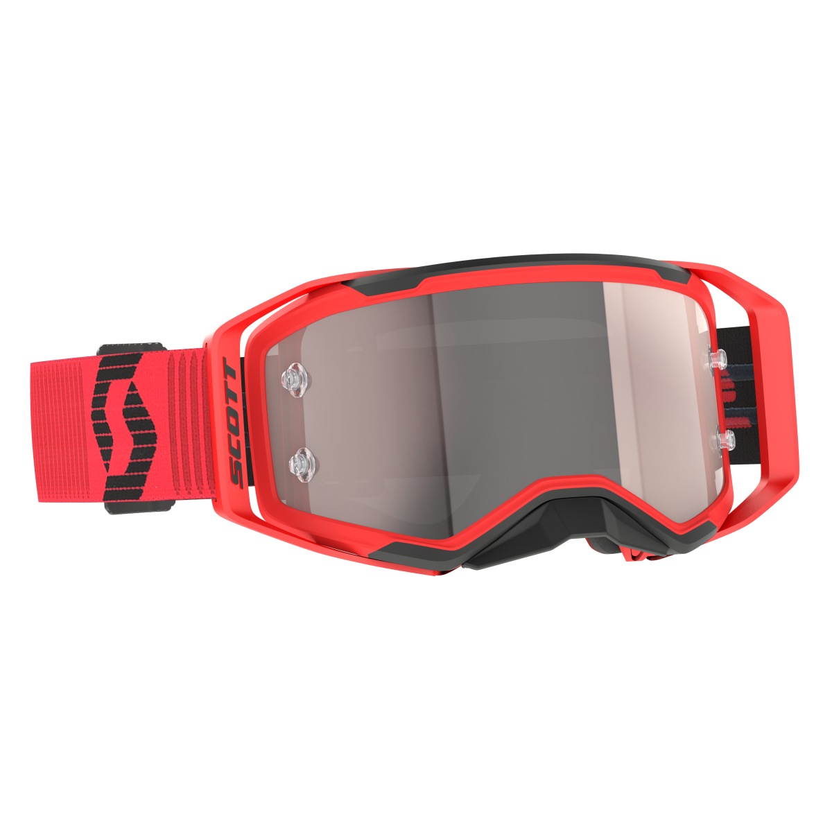 Scott Prospect 2.0 MX Goggle Cross/MTB Brille rot/schwarz/silberfarben chrom works