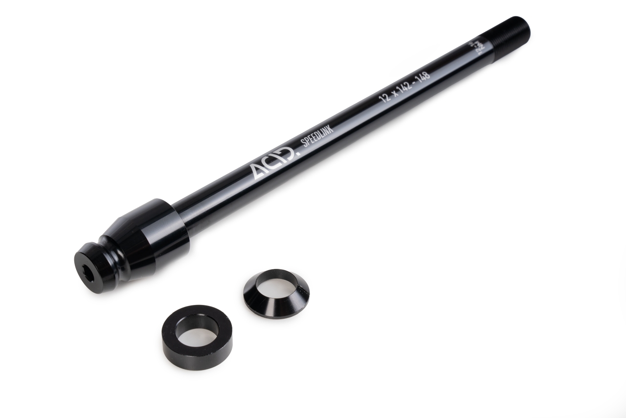 Acid Steckachse Speedlink M12x1.0 142-148 mm für Fahrradanhänger schwarz