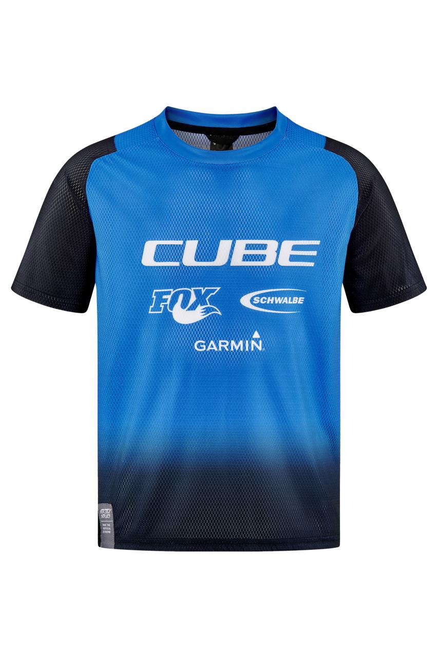 Cube Vertex Rookie X Actionteam Kinder Fahrrad Trikot kurz schwarz/blau 2027