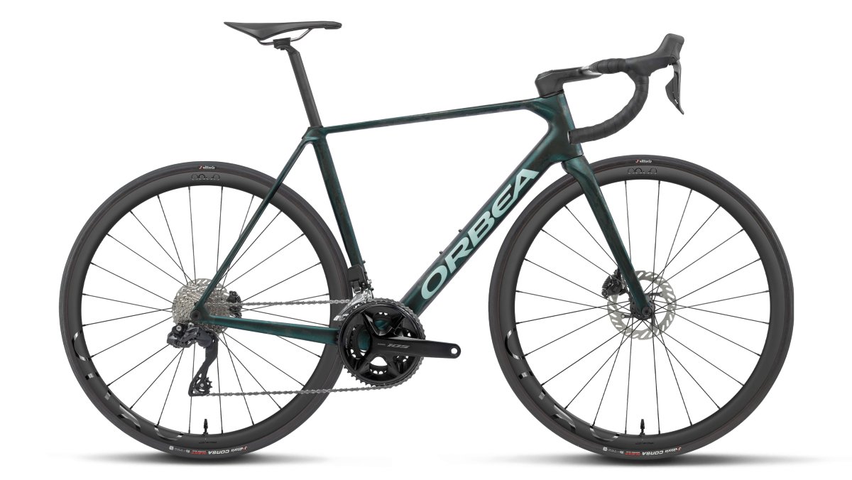 Orbea Orca M35i Carbon Rennrad escape green/carbon view matt 2027