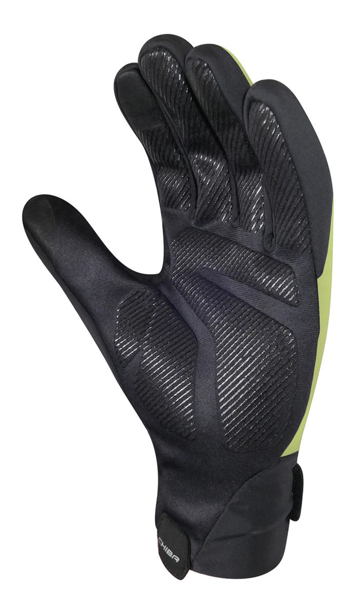Chiba Softshell Waterproof Fahrrad Winter Handschuhe lang gelb 2027