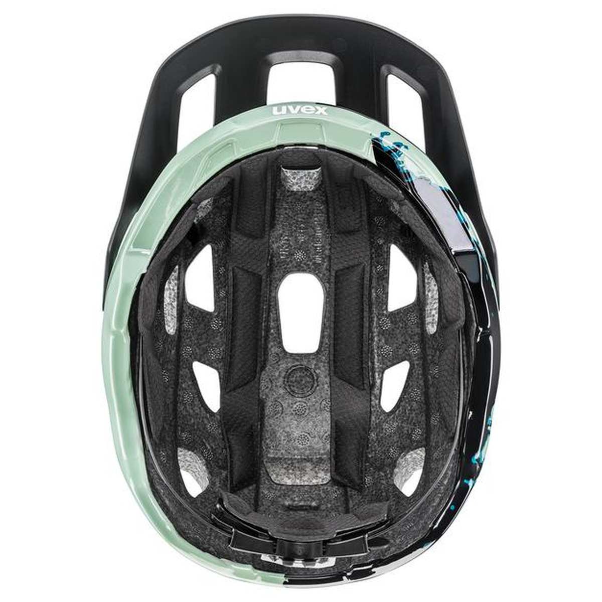 Uvex React MTB Fahrrad Helm matt schwarz/jade grün 2025