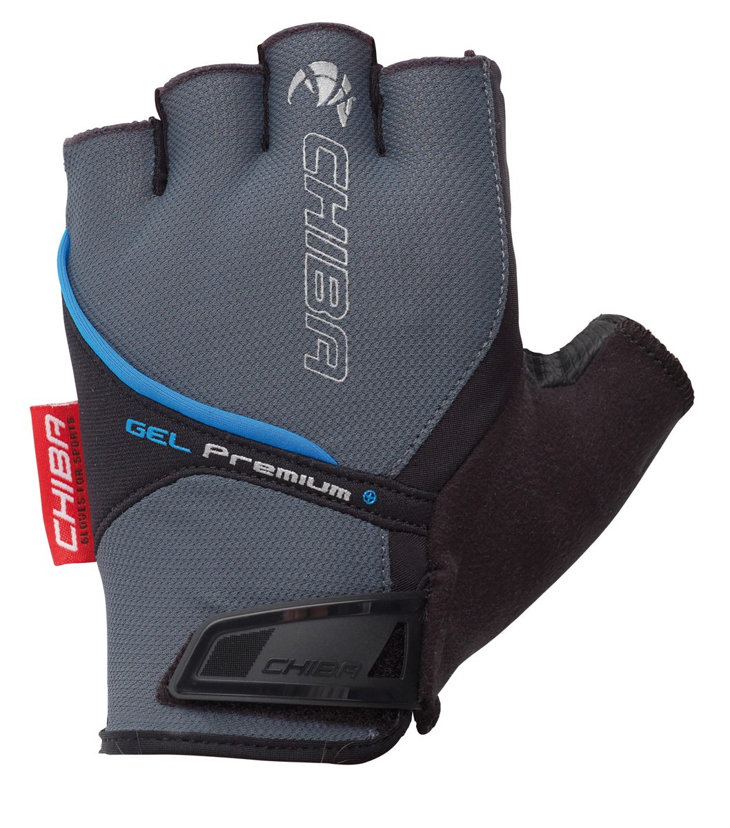 Chiba Gel Premium Fahrrad Handschuhe kurz grau 2027