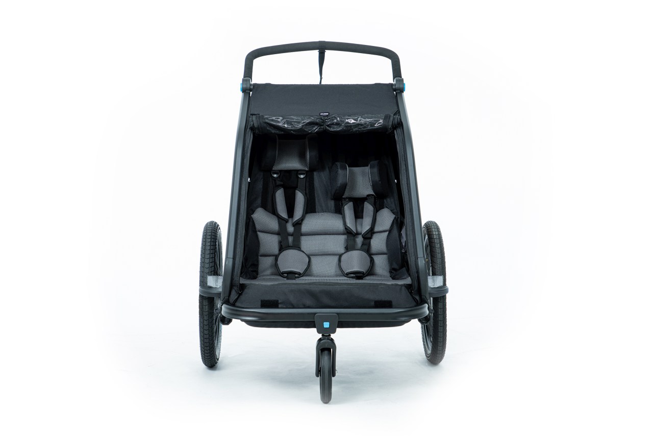 Cube Double Cmpt Kinder Fahrradanhänger schwarz