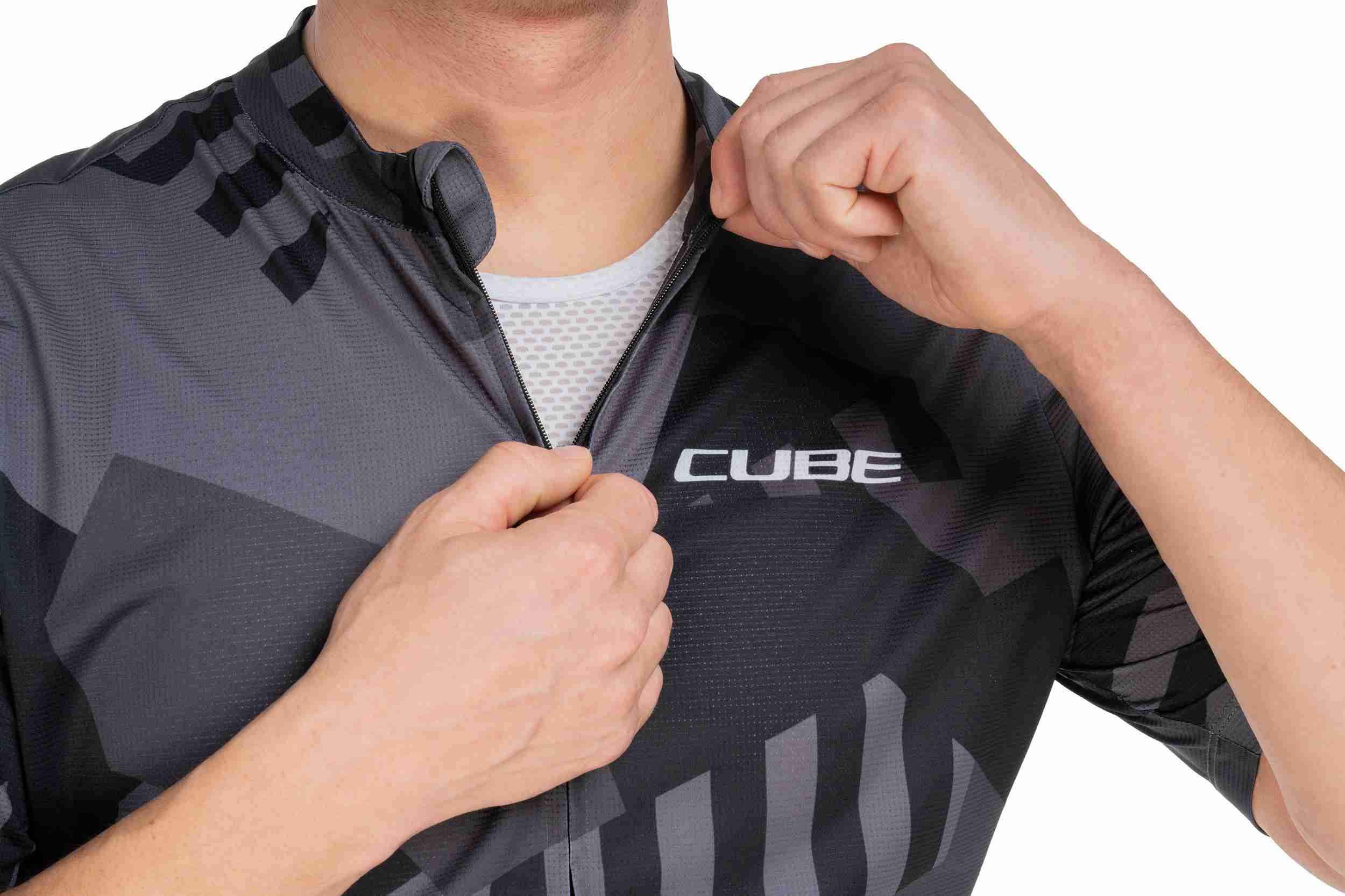 Cube Cmpt Fahrrad Trikot kurz grau 2026