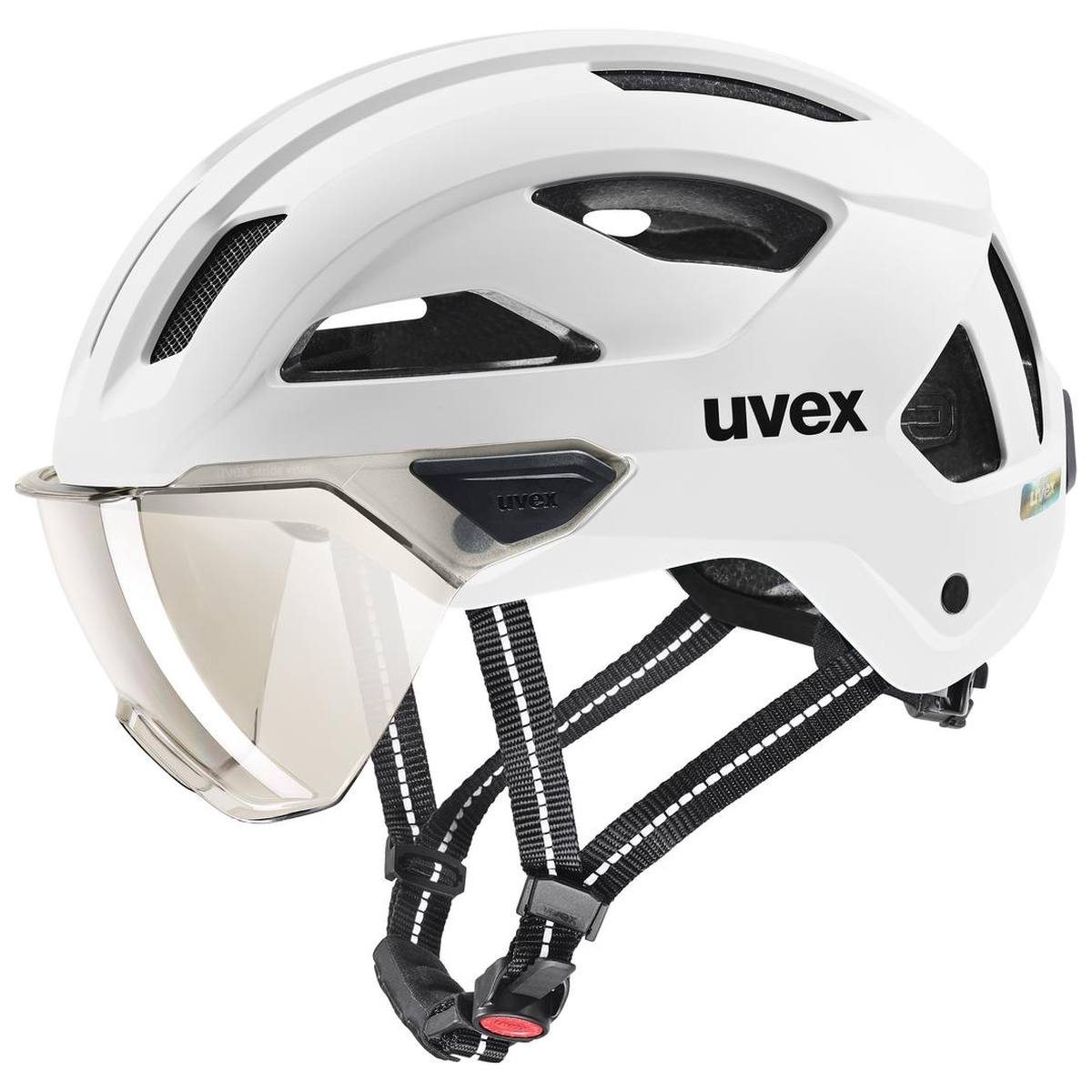 uvex Stride Visor Fahrrad Helm matt weiß 2027