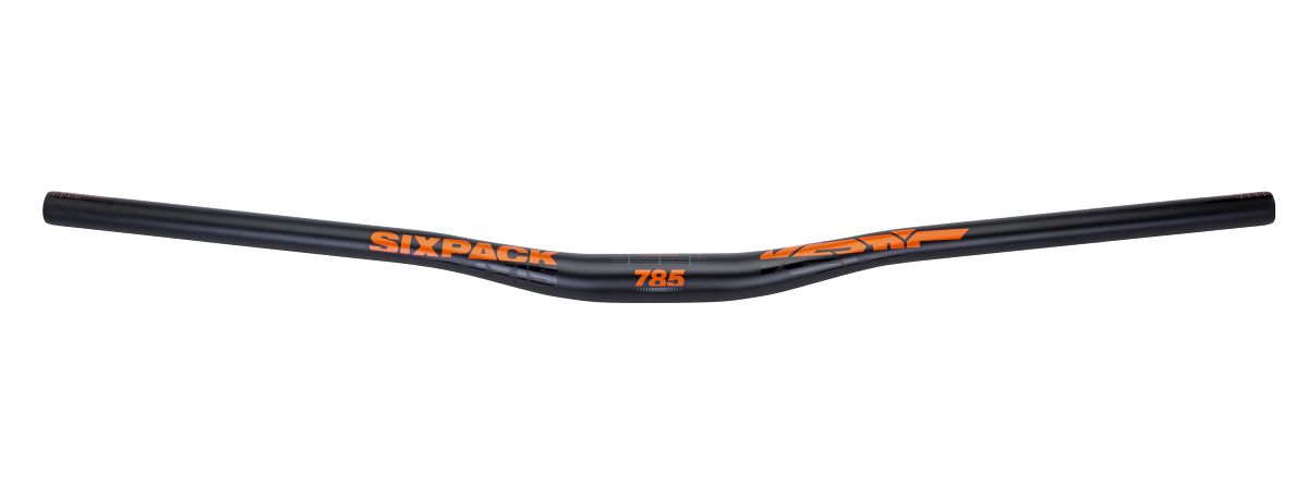 Sixpack Vertic Fahrrad Lenker 785mm x 31.8mm / 35mm schwarz/orange