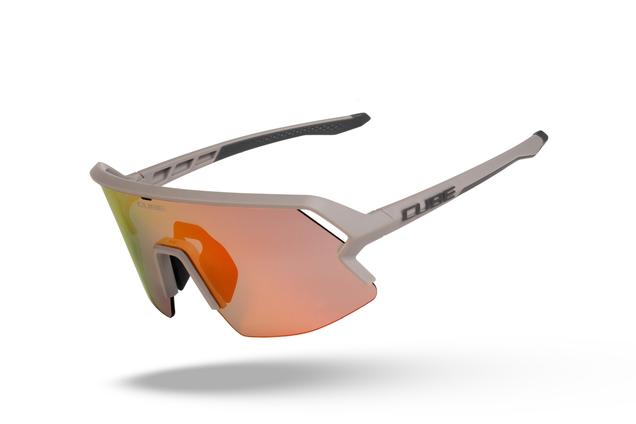 Cube Vertex Wechselscheiben Fahrradbrille oatgrey/bright orange