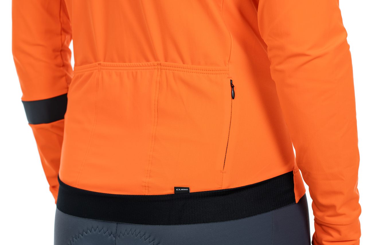 Cube Blackline Fahrrad Trikot lang orange 2023
