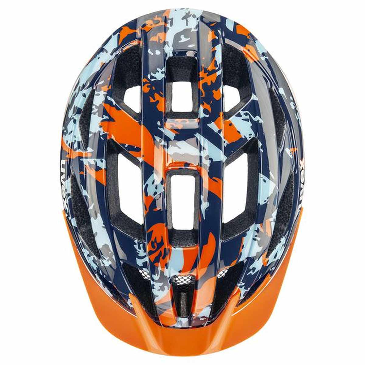 uvex Air Wing 2 Fahrrad Helm papaya orange/blau 2027