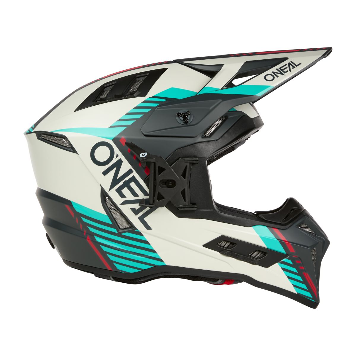 O'Neal EX Series Quin Motorrad Helm grau/türkis 2026 Oneal