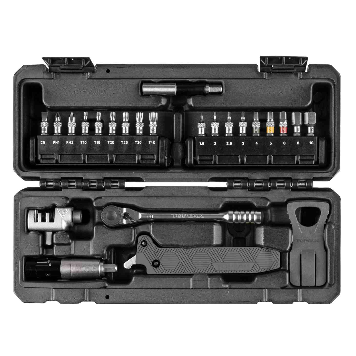 Topeak Essential Toolshop Drehmomentschlüssel Werkzeug Set schwarz