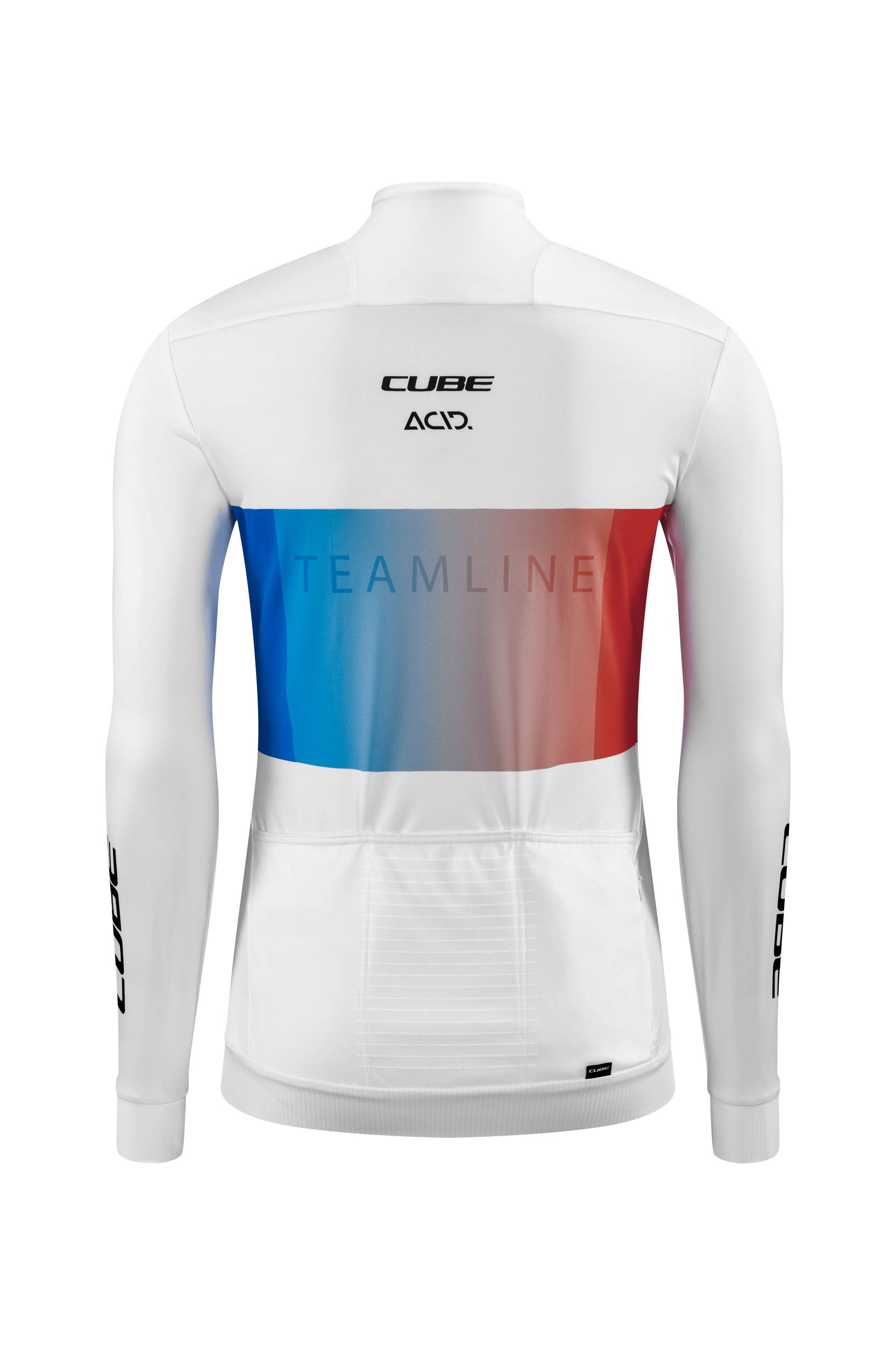 Cube Tea mline Damen Fahrrad Trikot lang weiß / rot / blau 2026