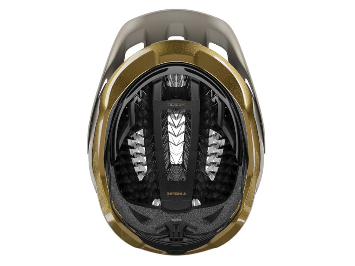 Bontrager Quantum WaveCel MTB Fahrrad Helm matt beige / goldfarben 2026