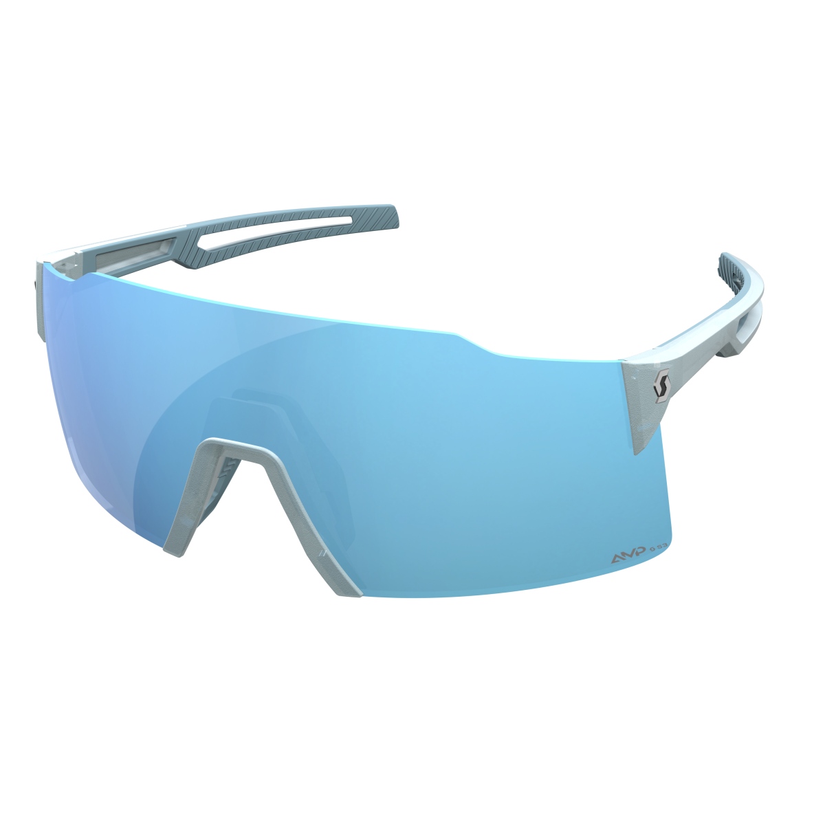 Scott Stride AMP Wechselscheiben Fahrrad Brille morning blau/blau chrome