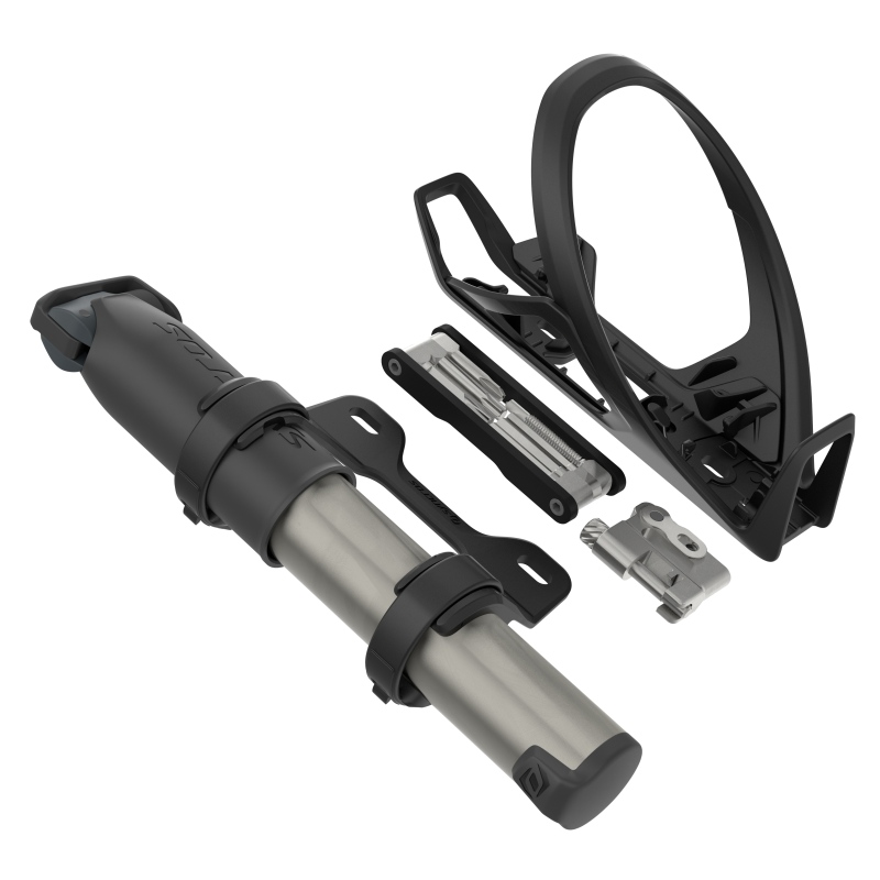 Syncros iS Cache 2.0 HV Fahrrad Flaschenhalter inkl. Mini Werkzeug / Kettenwerkzeug / Pumpe schwarz