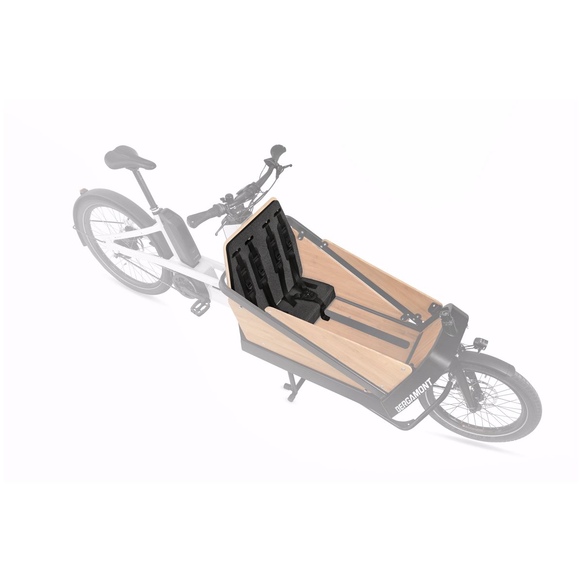 Bergamont Kids Bench Kinder Sitzbank inkl. Gurtsystem für E-Cargoville LJ schwarz