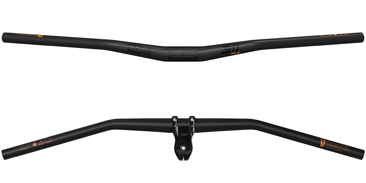 SQlab 311 FL-X 16 Carbon MTB Tech / Trail E-Bike Fahrrad Lenker 31.8mm / 740mm schwarz