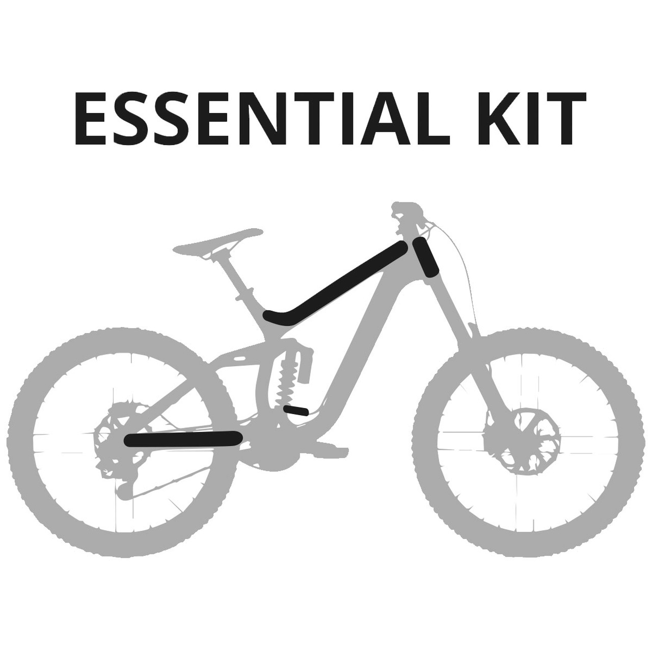 Reverse TechnoSkin Essential Kit Schutzfolie Oberrohr / Kettenstrebe matt klar