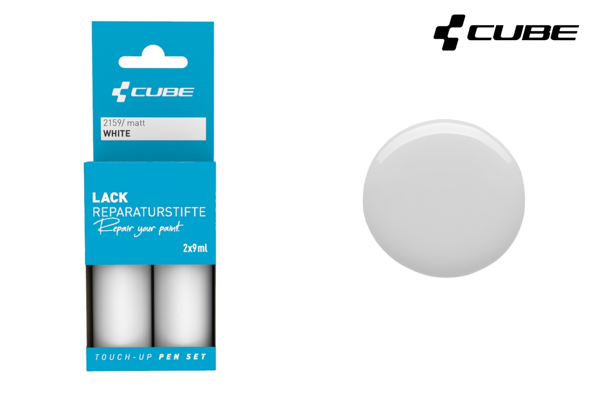 Cube Touch-Up Pen Lackreparaturstift Set matt white