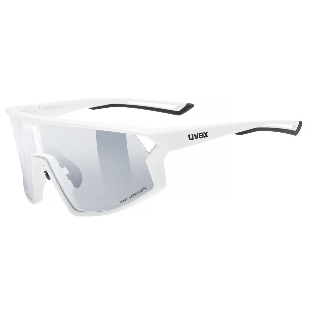 uvex skyryse V Fahrrad / Sport Brille matt weiß/litemirror silberfarben
