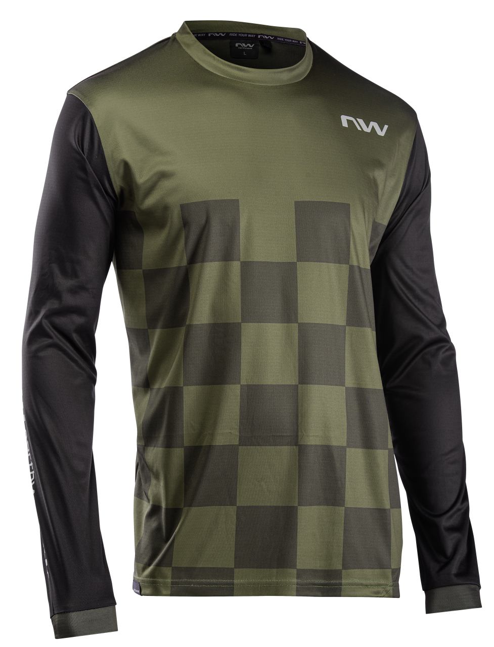 Northwave Sharp Fahrrad Trikot lang grün/schwarz 2023