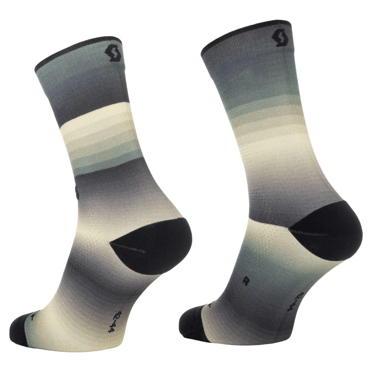 Scott Gradient Stripes Crew Fahrradsocken grün/gelb 2026