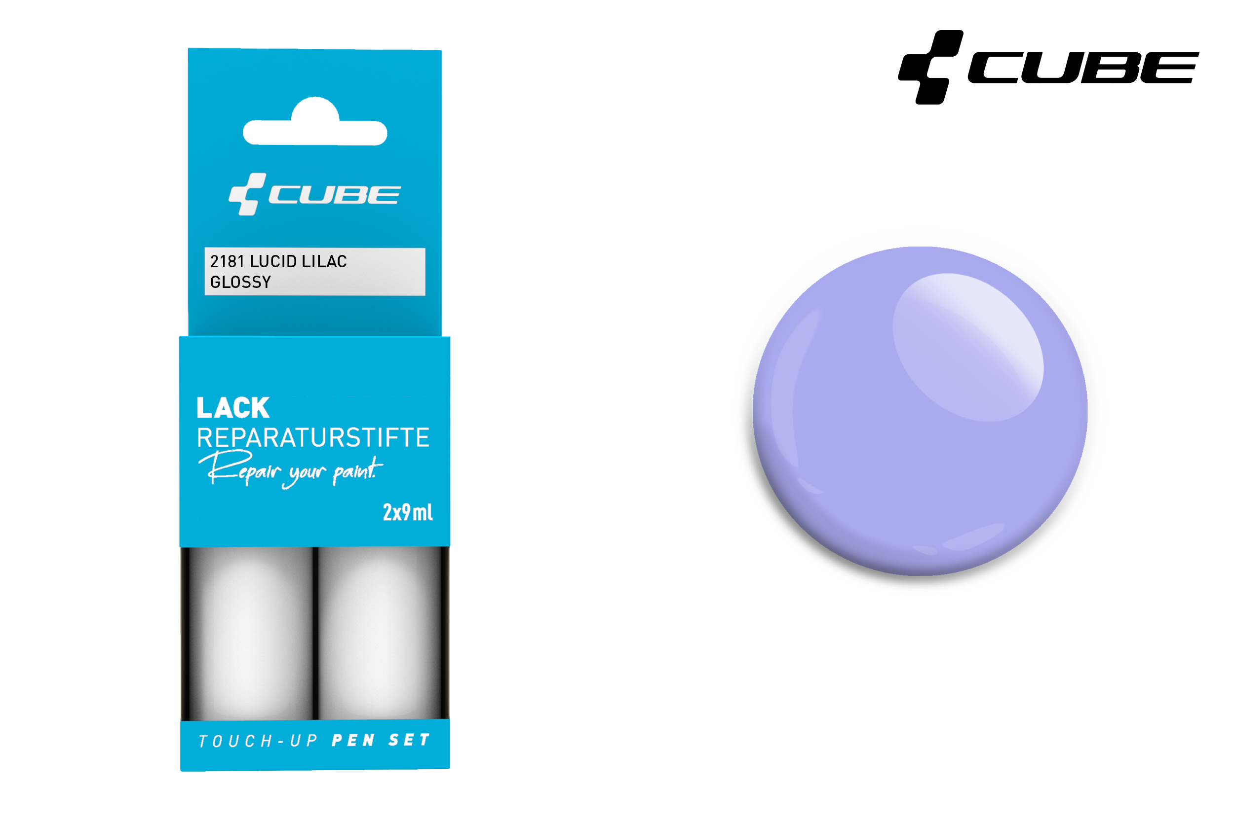 Cube Lackstift Set 2 x 9 ml / 830.56  / Liter Lucid Lilac glossy 2181