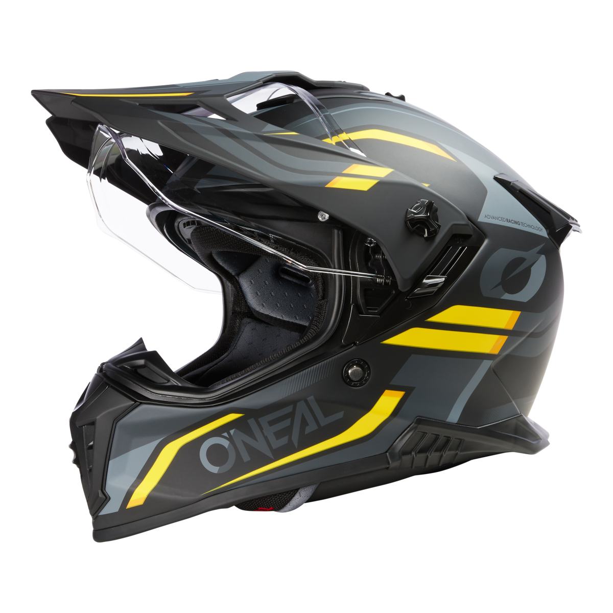 O'Neal A Series Spike Motorrad Helm schwarz/grau/gelb 2025 Oneal