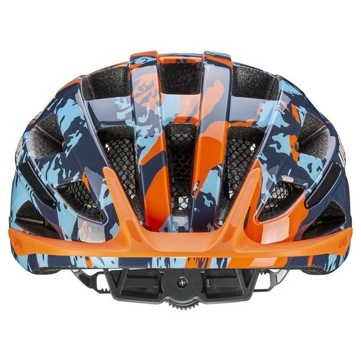 uvex Air Wing 2 Fahrrad Helm papaya orange/blau 2027