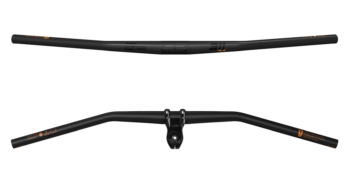 SQlab 311 FL-X 16 Carbon MTB Tech / Trail E-Bike Fahrrad Lenker 31.8mm / 740mm schwarz