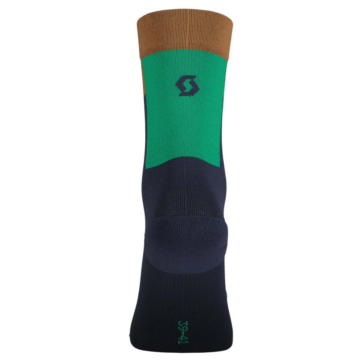 Scott Block Stripe Crew Fahrrad Socken dark blau/braun 2025