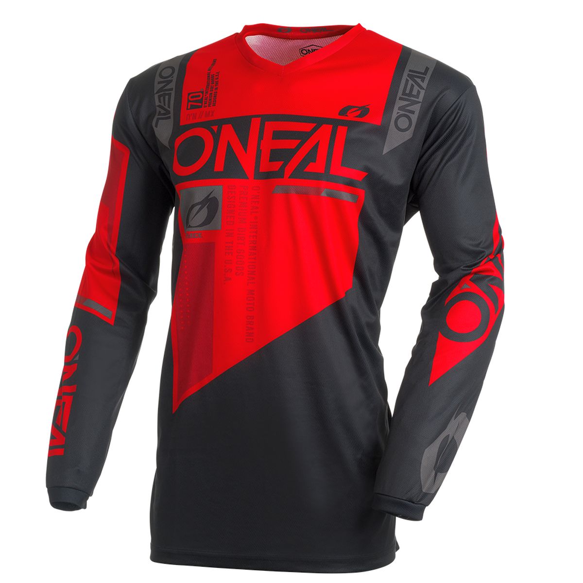 O'Neal Element Factor Motocross Jersey langarm schwarz/rot 2027