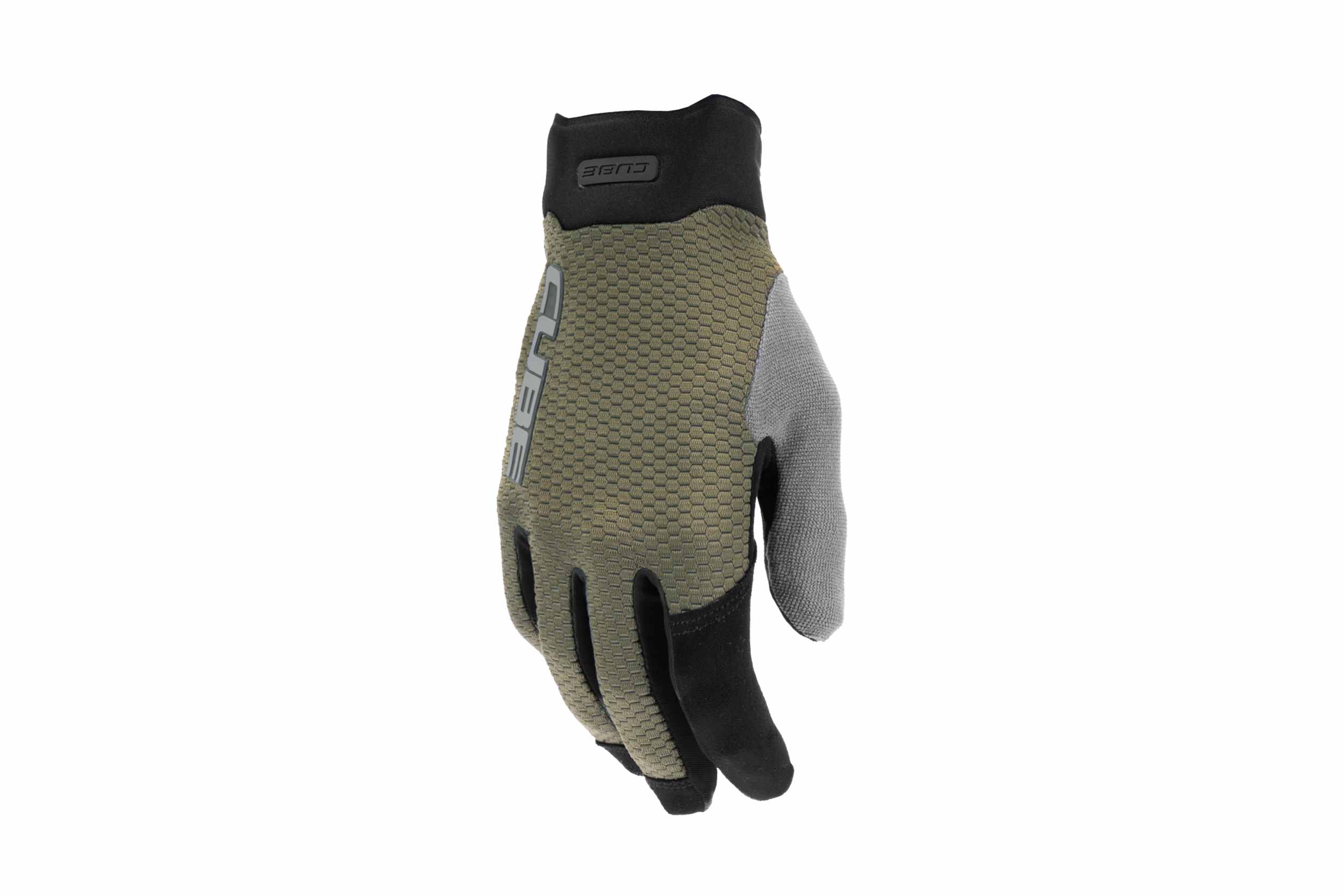 Cube Gravity TM Fahrrad Handschuhe lang olive grün/grau 2026