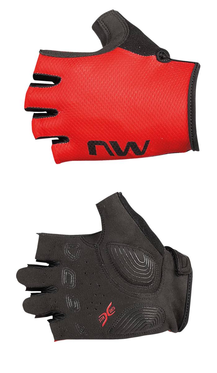 Northwave Active Fahrrad Handschuhe kurz rot/schwarz 2024