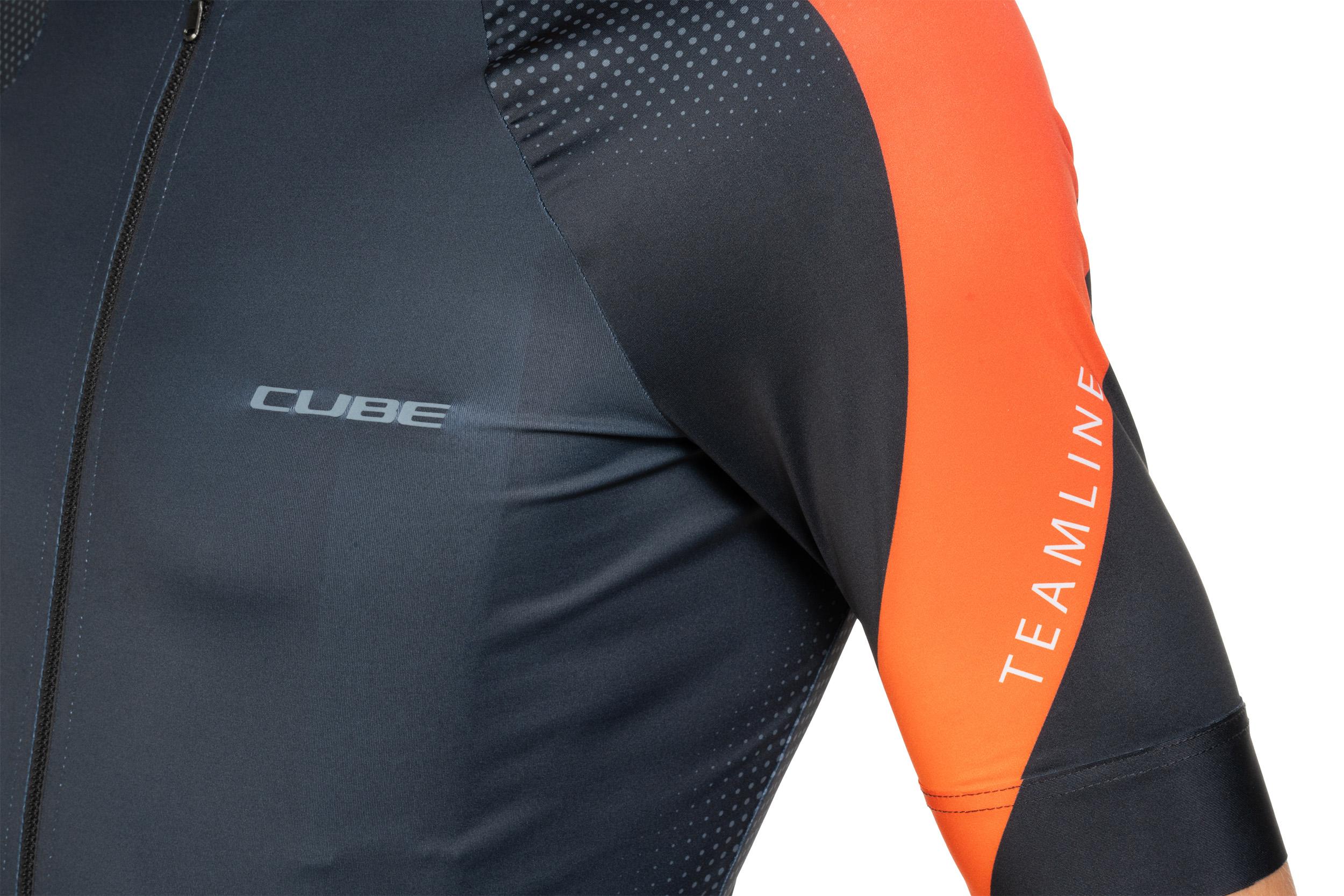 Cube Road / XC Teamline Fahrrad Trikot kurz schwarz/orange 2027