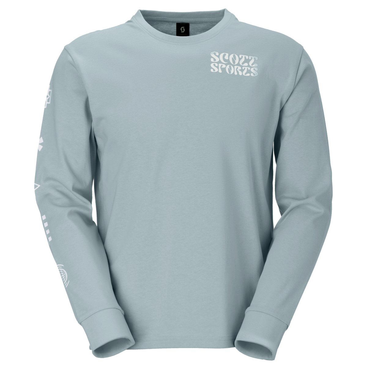 Scott Graphic Freizeit Shirt langarm mist blau 2027