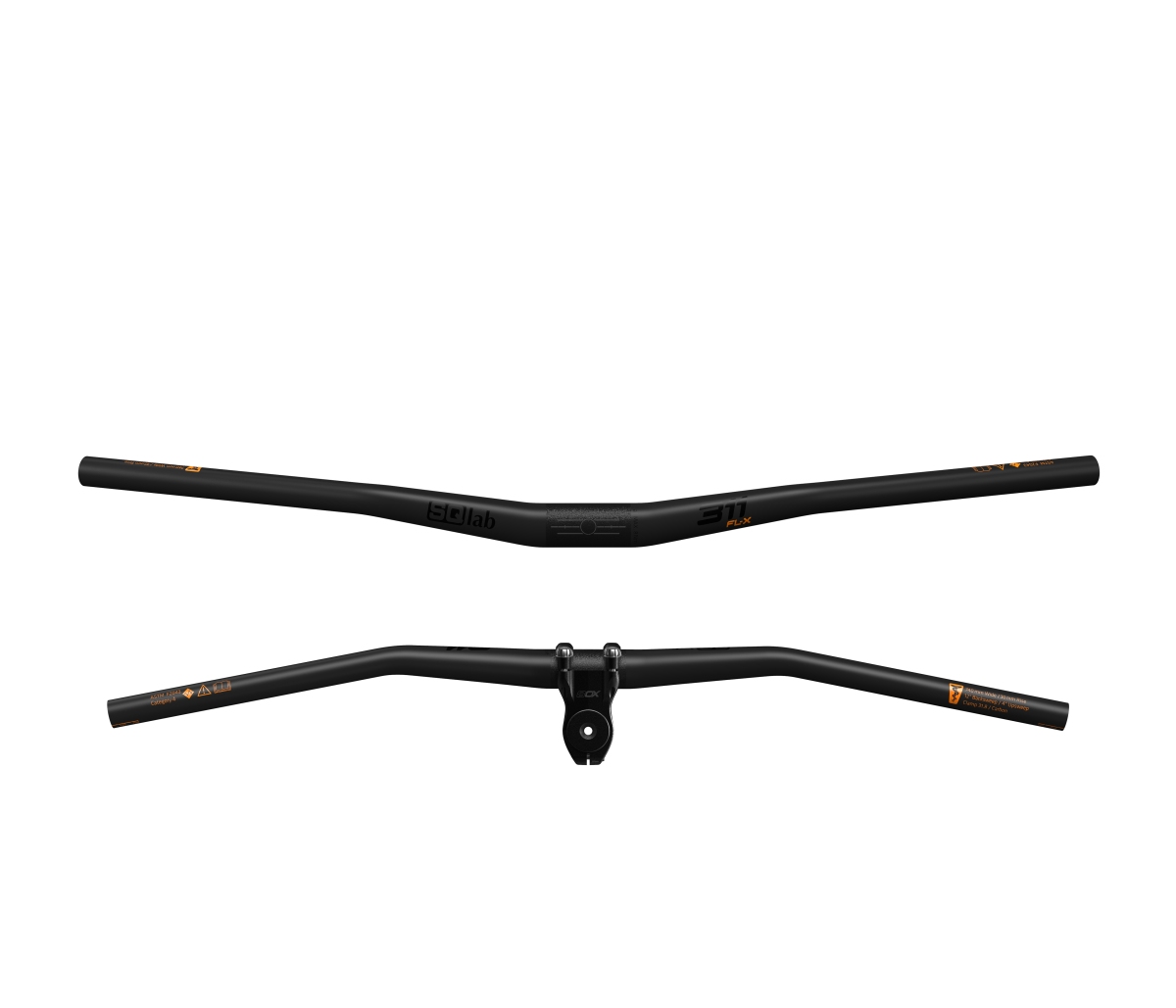 SQlab 311 FL-X 12 Carbon MTB Tech / Trail E-Bike Fahrrad Lenker 31.8mm / 740mm schwarz