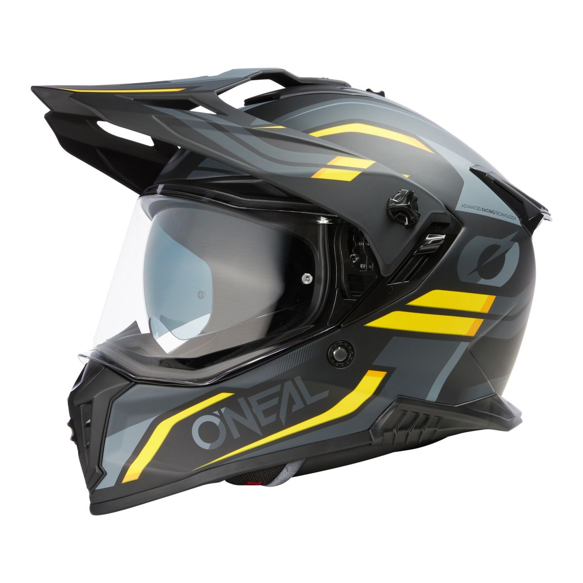 O'Neal A Series Spike Motorrad Helm schwarz/grau/gelb 2025 Oneal
