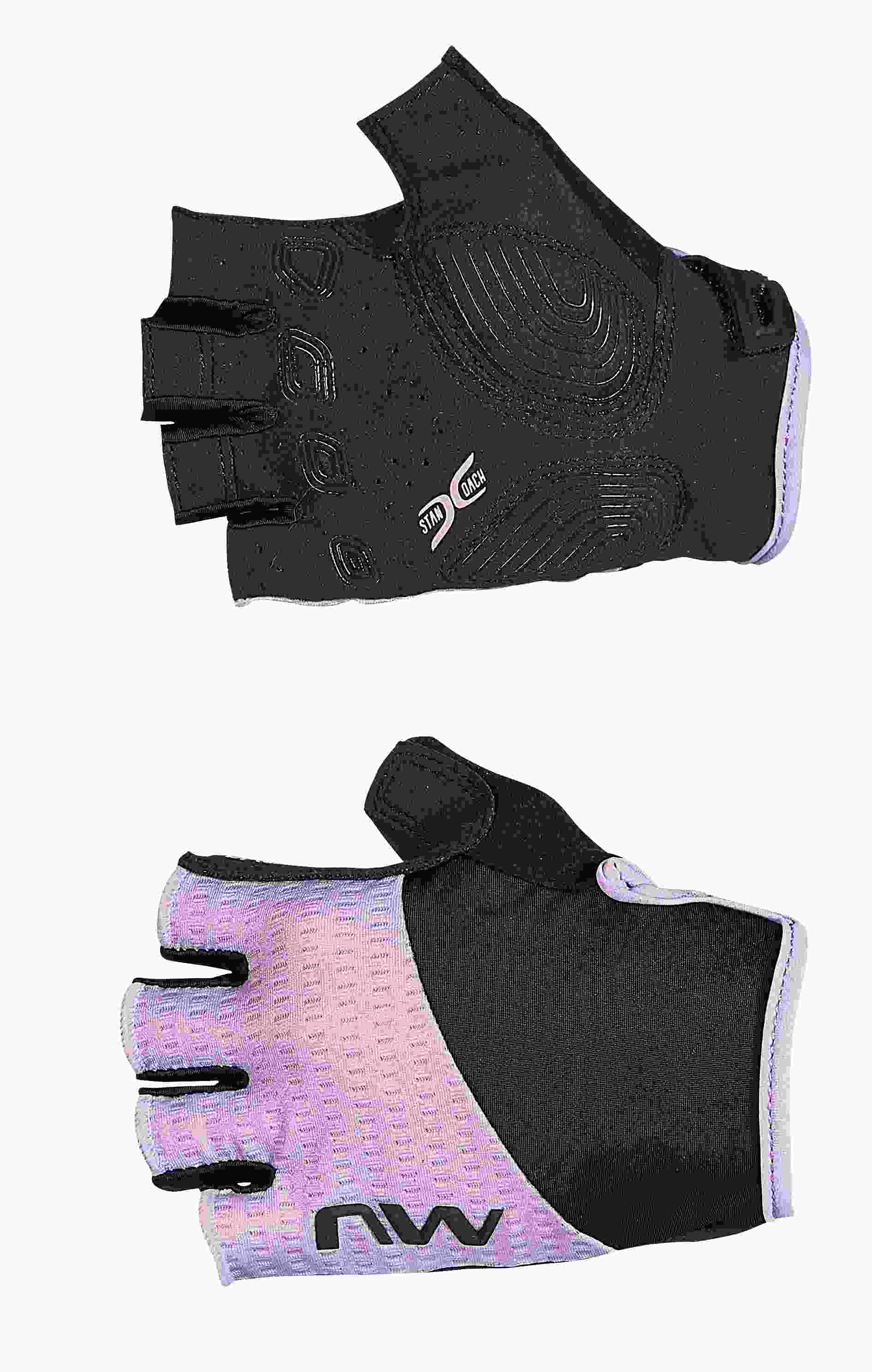 Northwave Fast Damen Fahrrad Handschuhe kurz schwarz/lila 2024