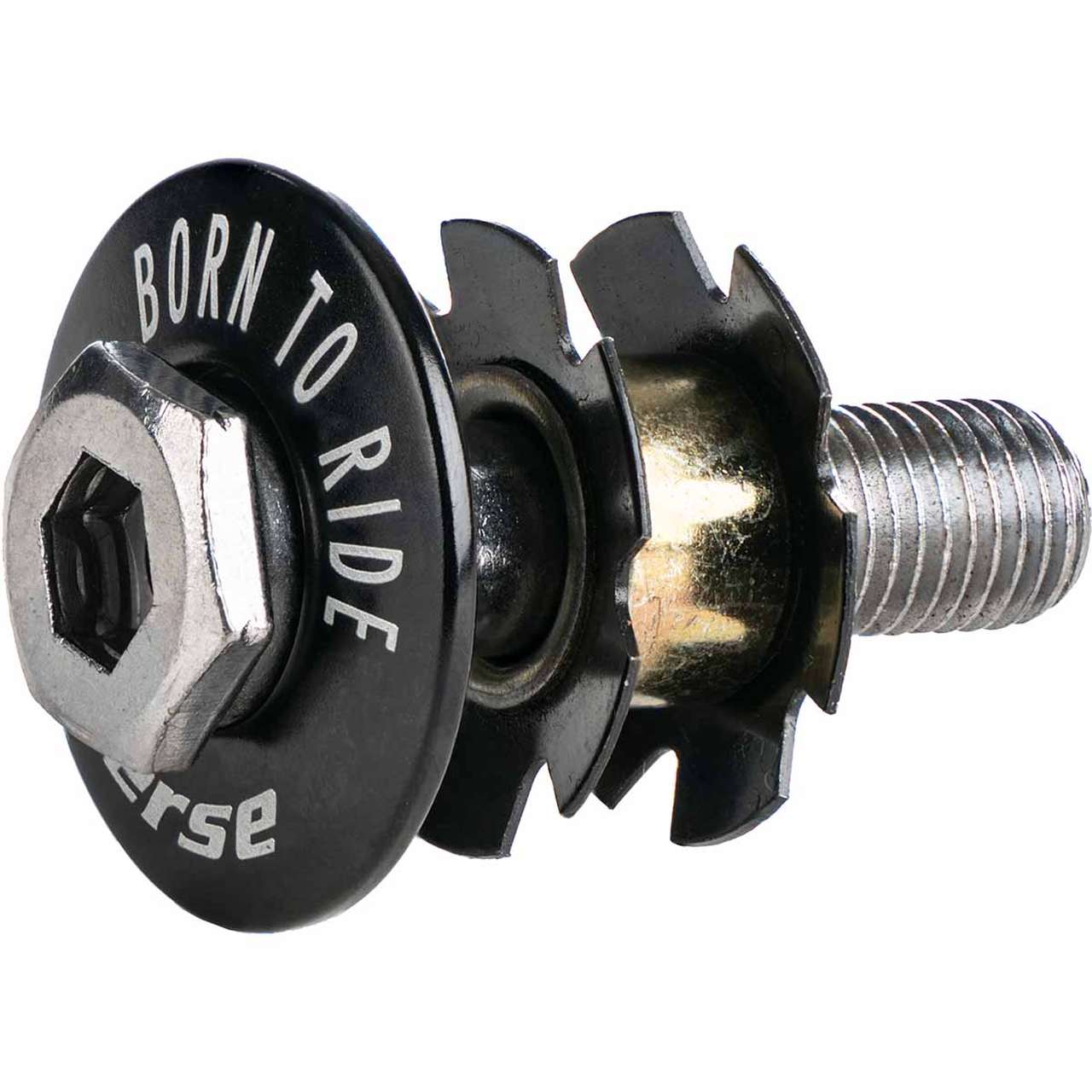 Reverse Barspin TopCap Steuersatzkappe schwarz