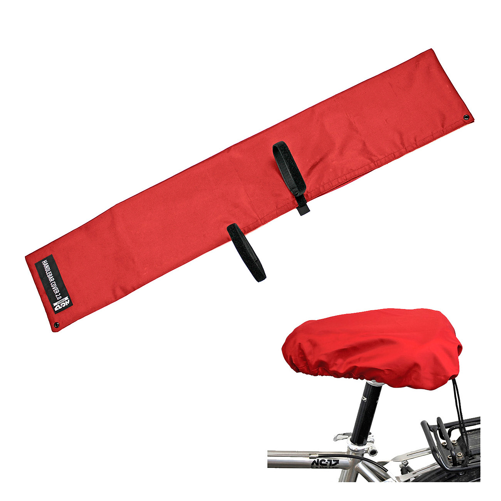 NC-17 Connect Set Sattel/Lenker Cover Schutzhülle rot