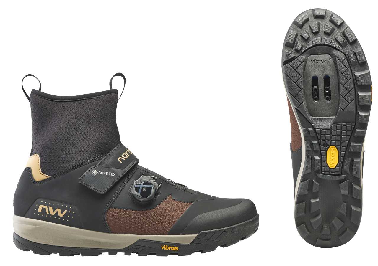 Northwave Kingrock Plus GTX Gravel MTB Winter Fahrrad Schuhe schwarz/braun 2023