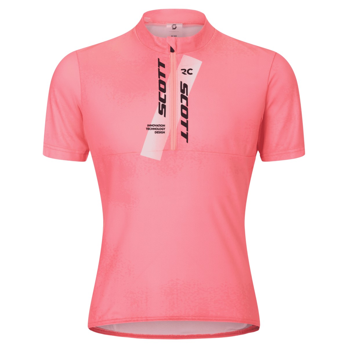 Scott Jr Kinder Fahrradtrikot kurzarm rosa/weiß 2026